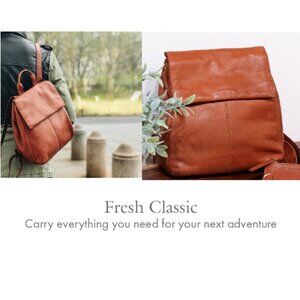 AMERICAN LEATHER CO. CO 💯% GENUINE LEATHER BACKPACK🎒BAG PURSE🆕SHIPS FAST⚡🚚